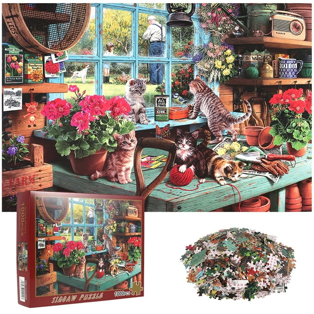 2000 Pieces Wooden Puzzles for Adults-Cat with Glasses-Pictures On The Decoration Pictures Toys Fun Games Wooden Great Educational Gift for Kids 2000 Pieces Wooden Puzzles for Adults-Cat with Glasses-Pictures On The Decoration Pictures Toys Fun Games Wooden Great Educational Gift for Kids